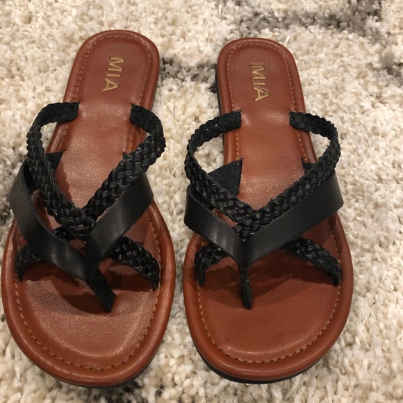 MIA Shoes - MIA Leather Flip Flops